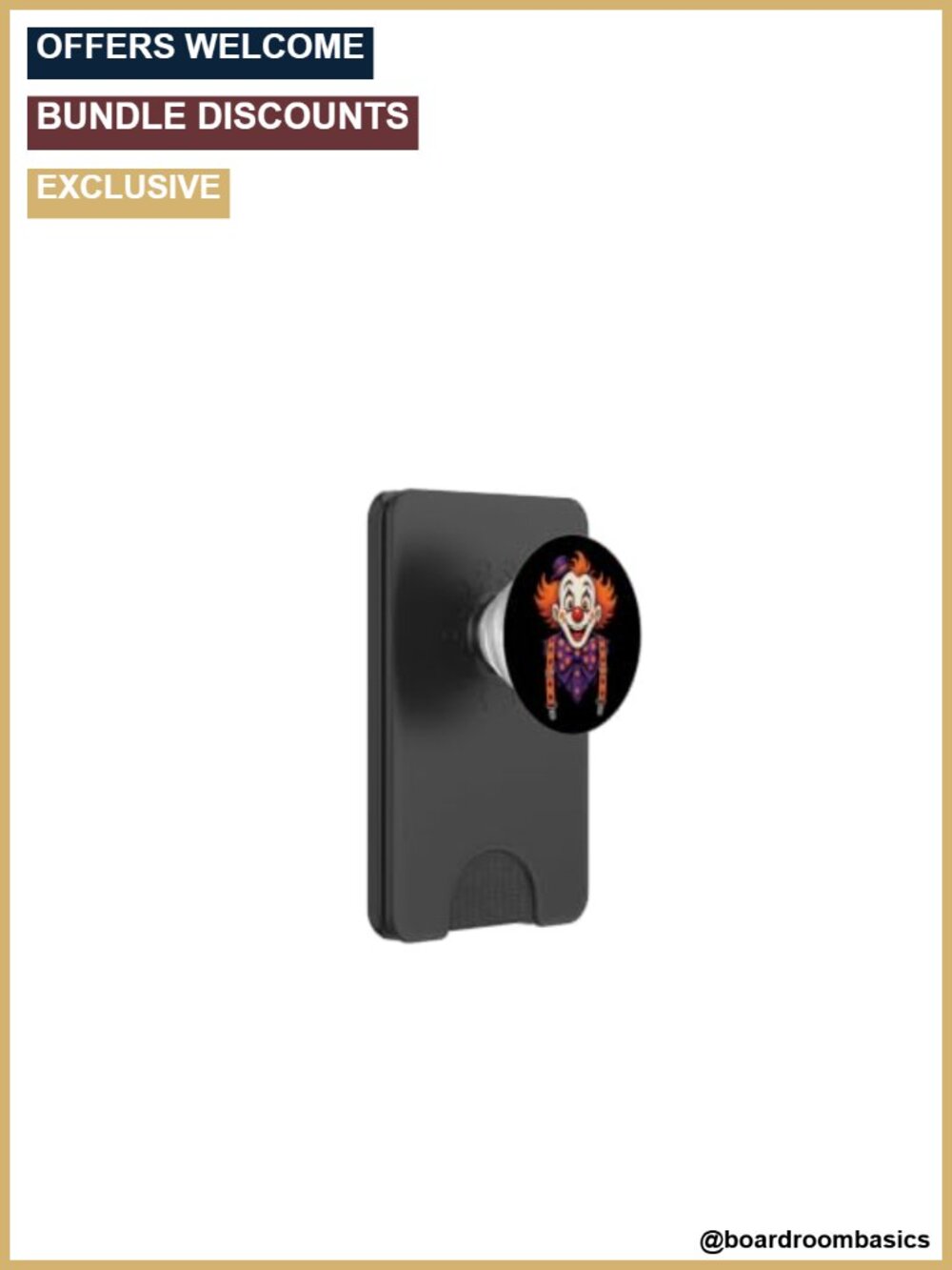 Clown Costume PopWallet MagSafe Card Holder Phone Grip